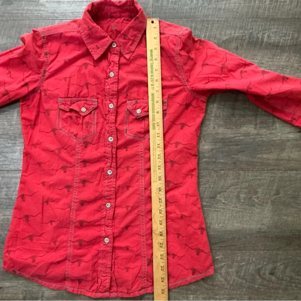 Barn Fly Trading Red Button Down Shirt - Picture 4 of 4